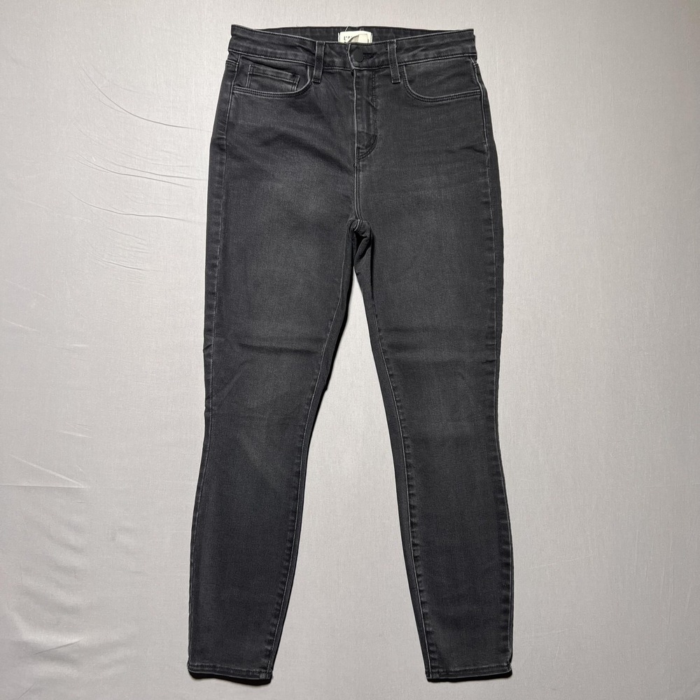 L'AGENCE Margot‎ High Rise Skinny Jeans Womens 26 Dark Graphite Stretch Made USA